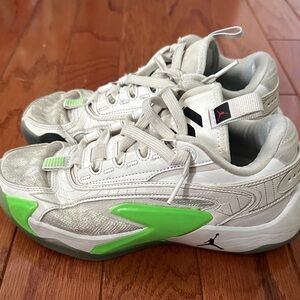Kids Sneakers with Green and White Accents